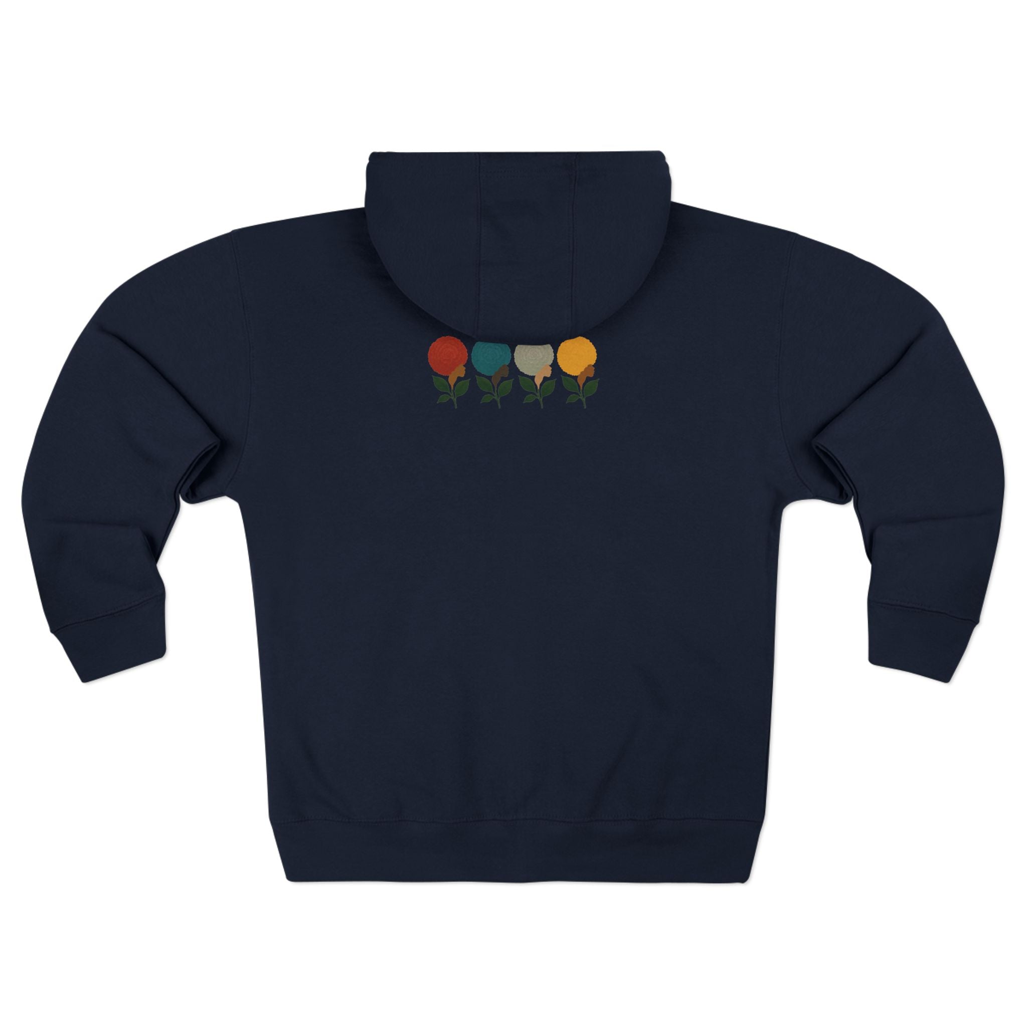 Afro Flowers Unisex Zip Hoodie