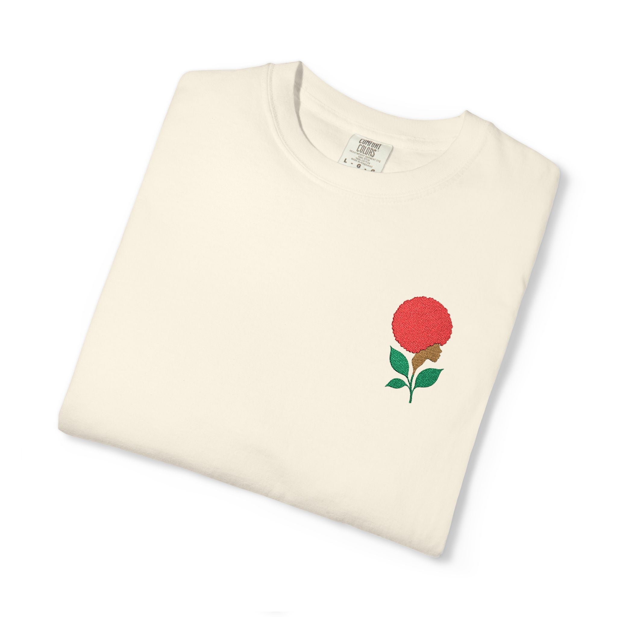 Red Afro Flower - Unisex Garment-Dyed T-shirt
