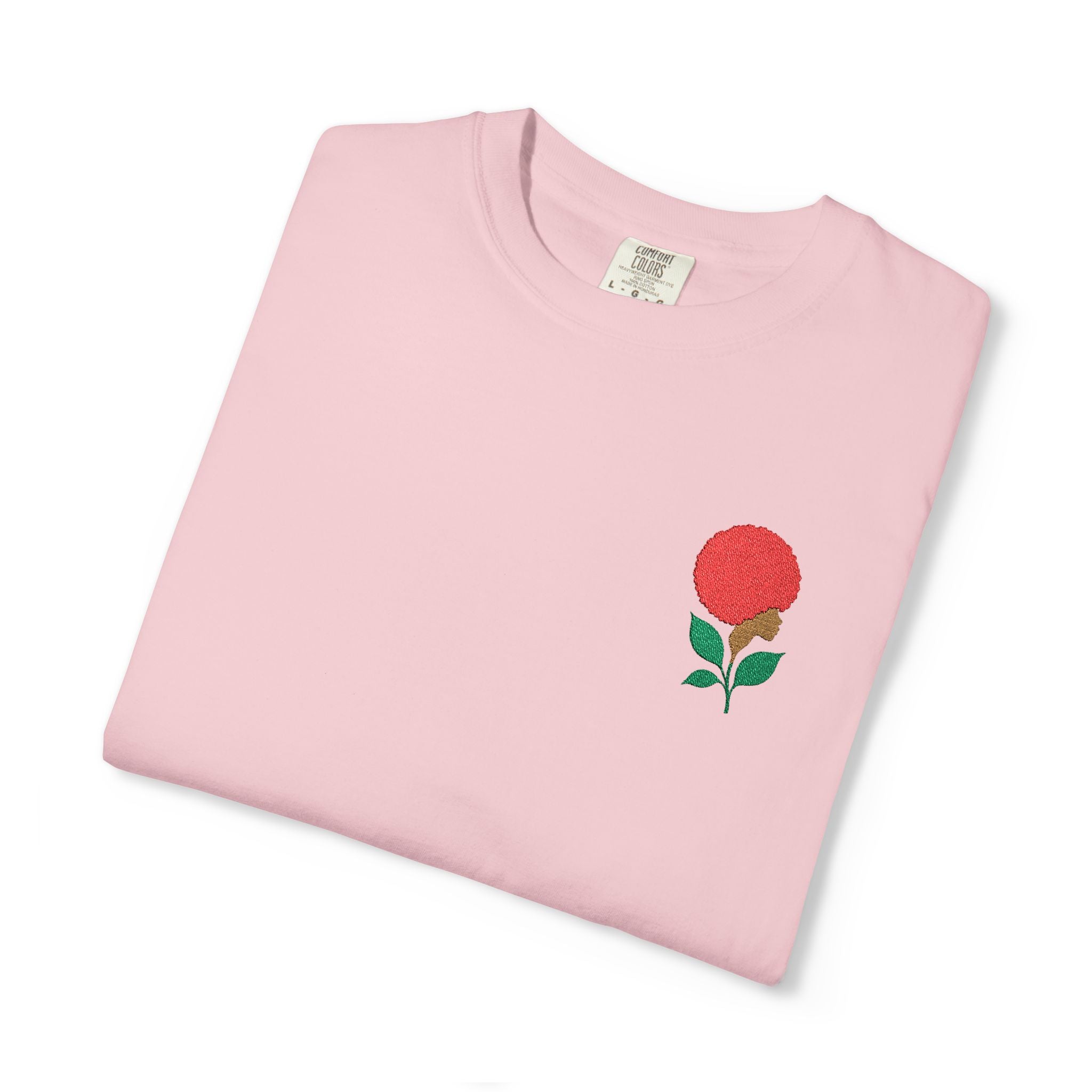 Red Afro Flower - Unisex Garment-Dyed T-shirt