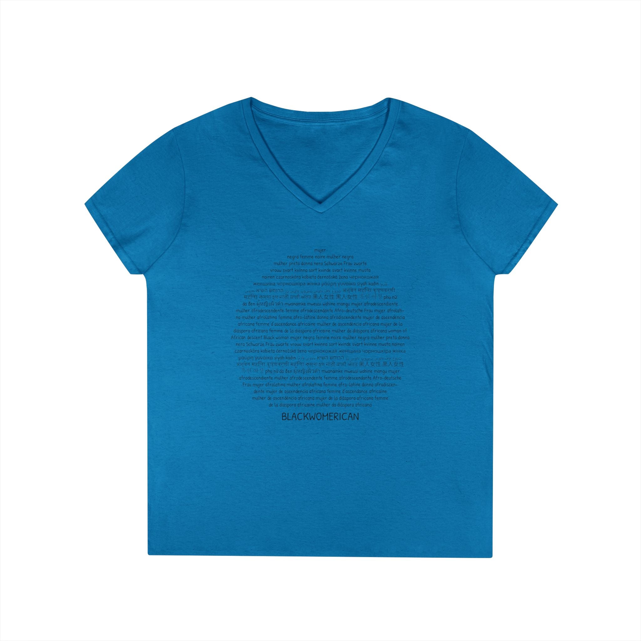 Blackwomerican  Ladies' V-Neck T-Shirt