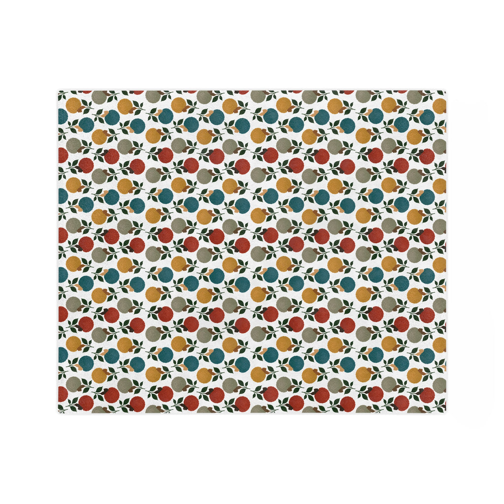 Afro Flower Velveteen Microfiber Blanket