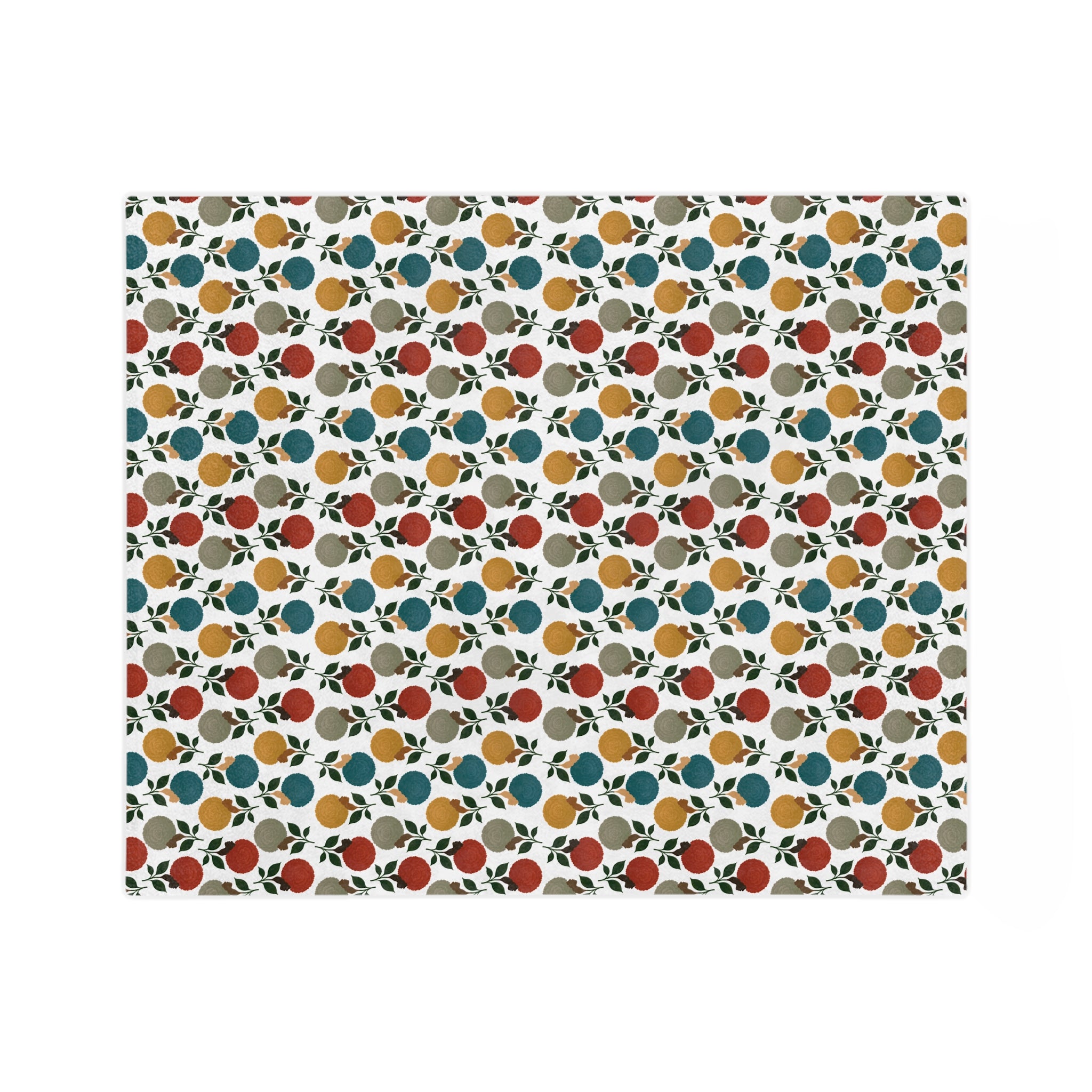 Afro Flower Velveteen Microfiber Blanket