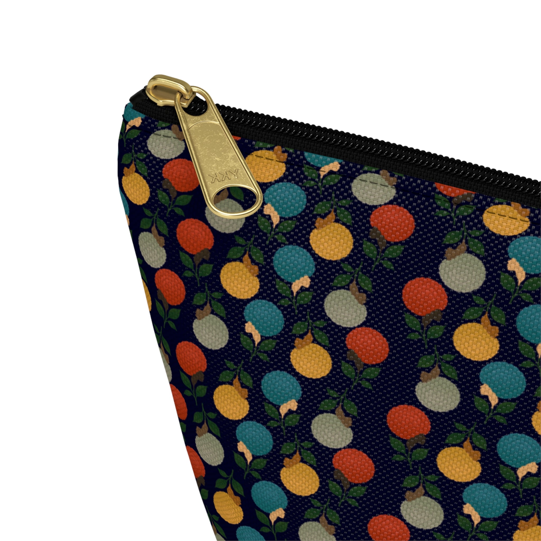 Afro Flowers Accessory Pouch w T-bottom