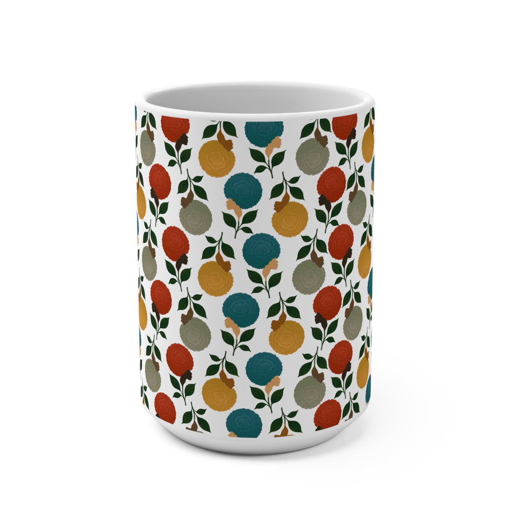 Afro Flowers Mug 15oz