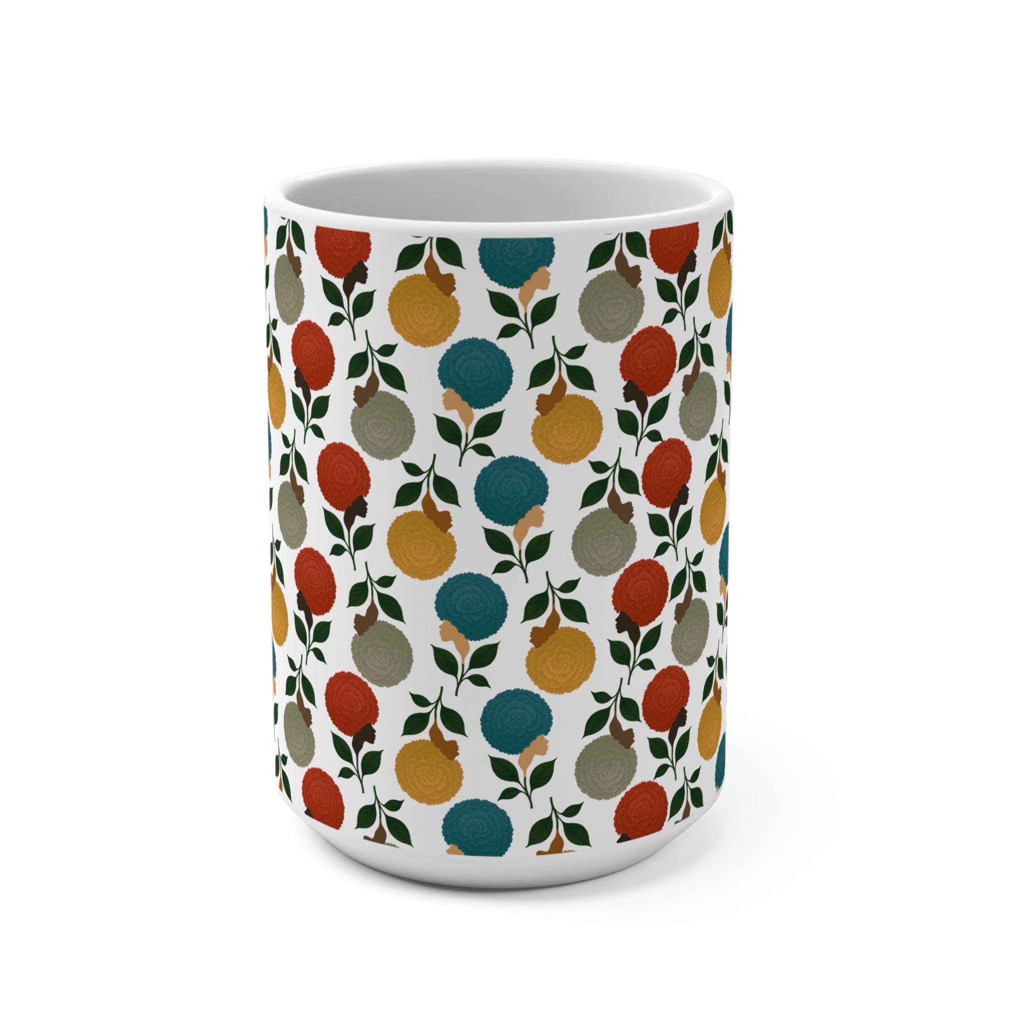 Afro Flowers Mug 15oz