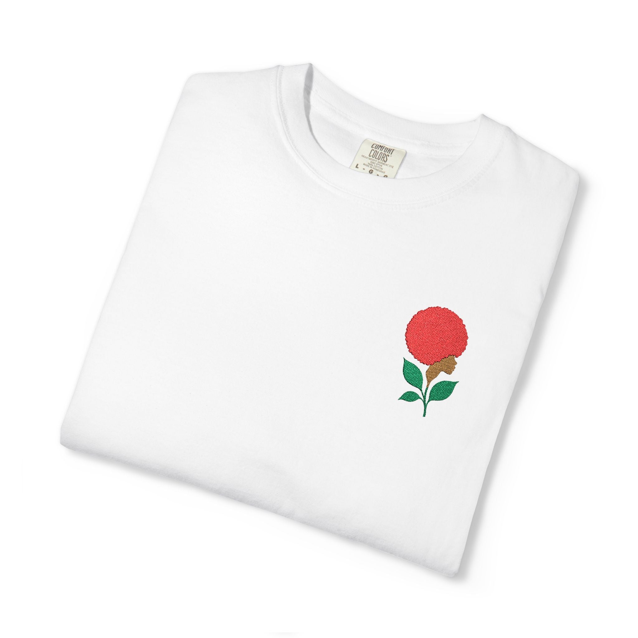 Red Afro Flower - Unisex Garment-Dyed T-shirt
