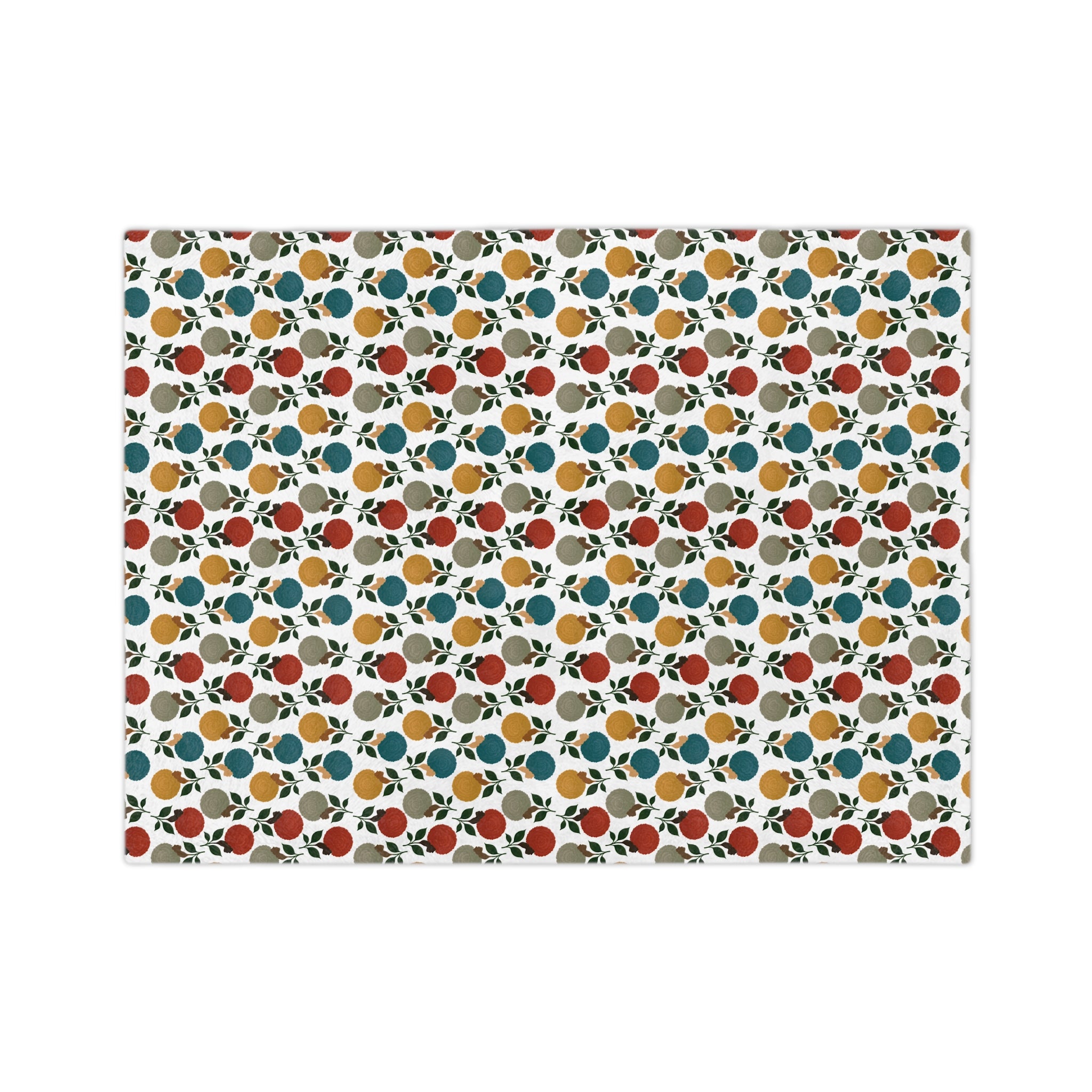 Afro Flower Velveteen Microfiber Blanket