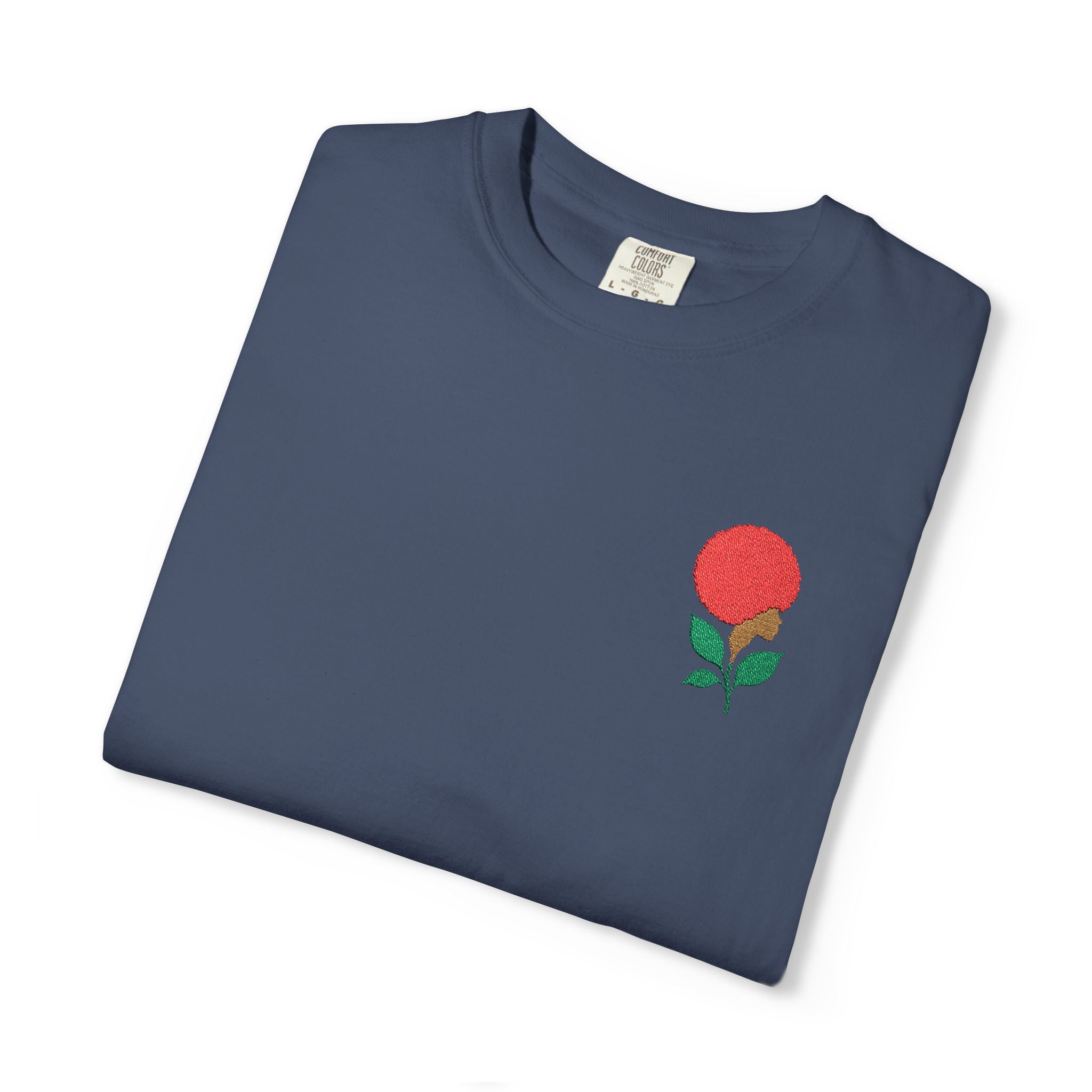 Red Afro Flower - Unisex Garment-Dyed T-shirt