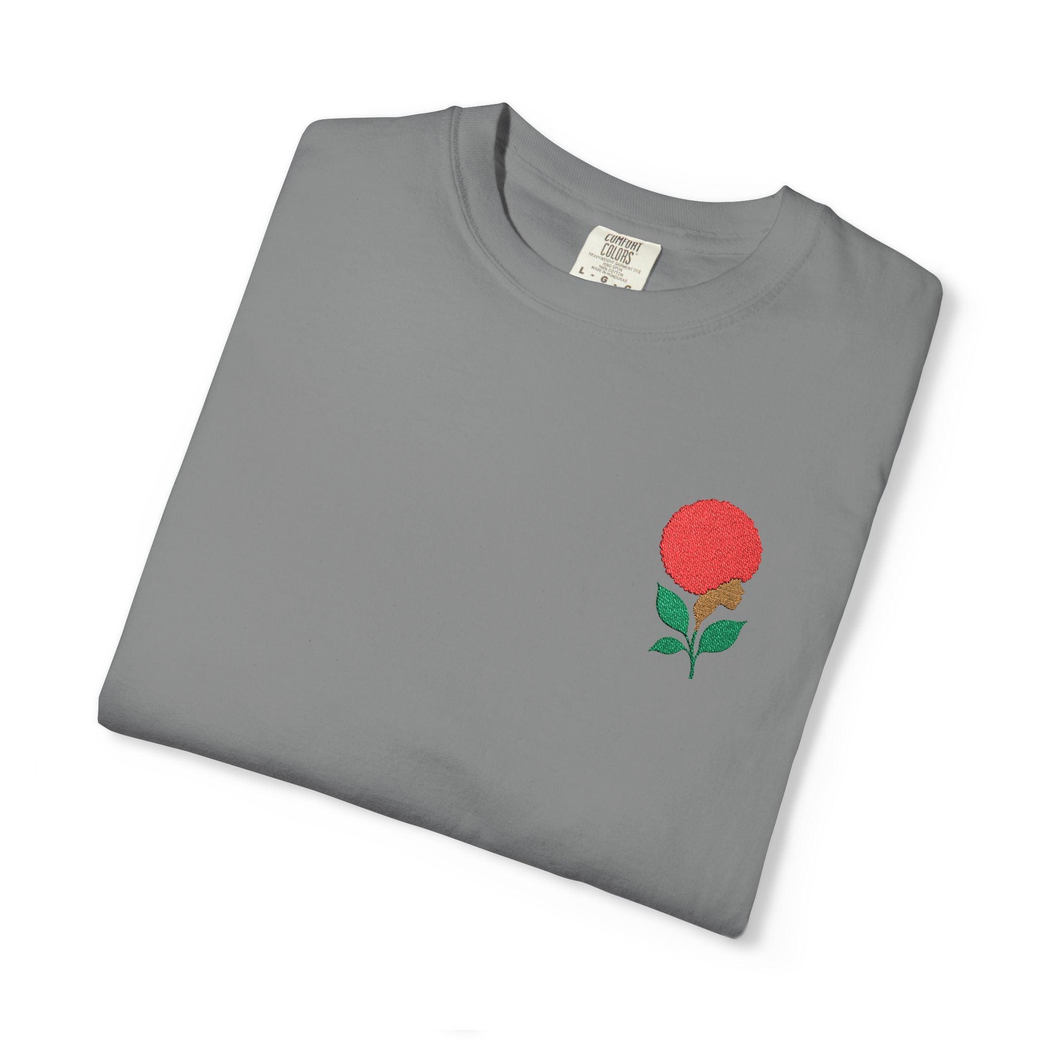 Red Afro Flower - Unisex Garment-Dyed T-shirt