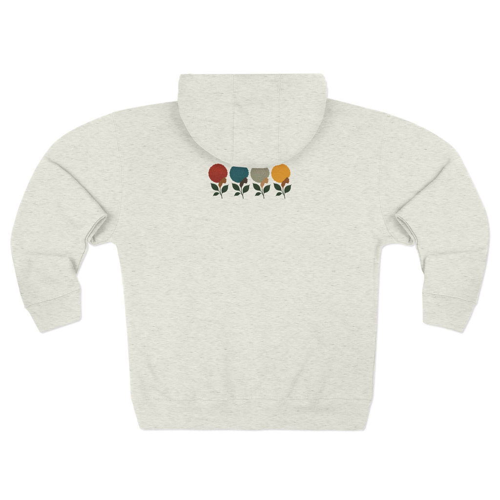 Afro Flowers Unisex Zip Hoodie