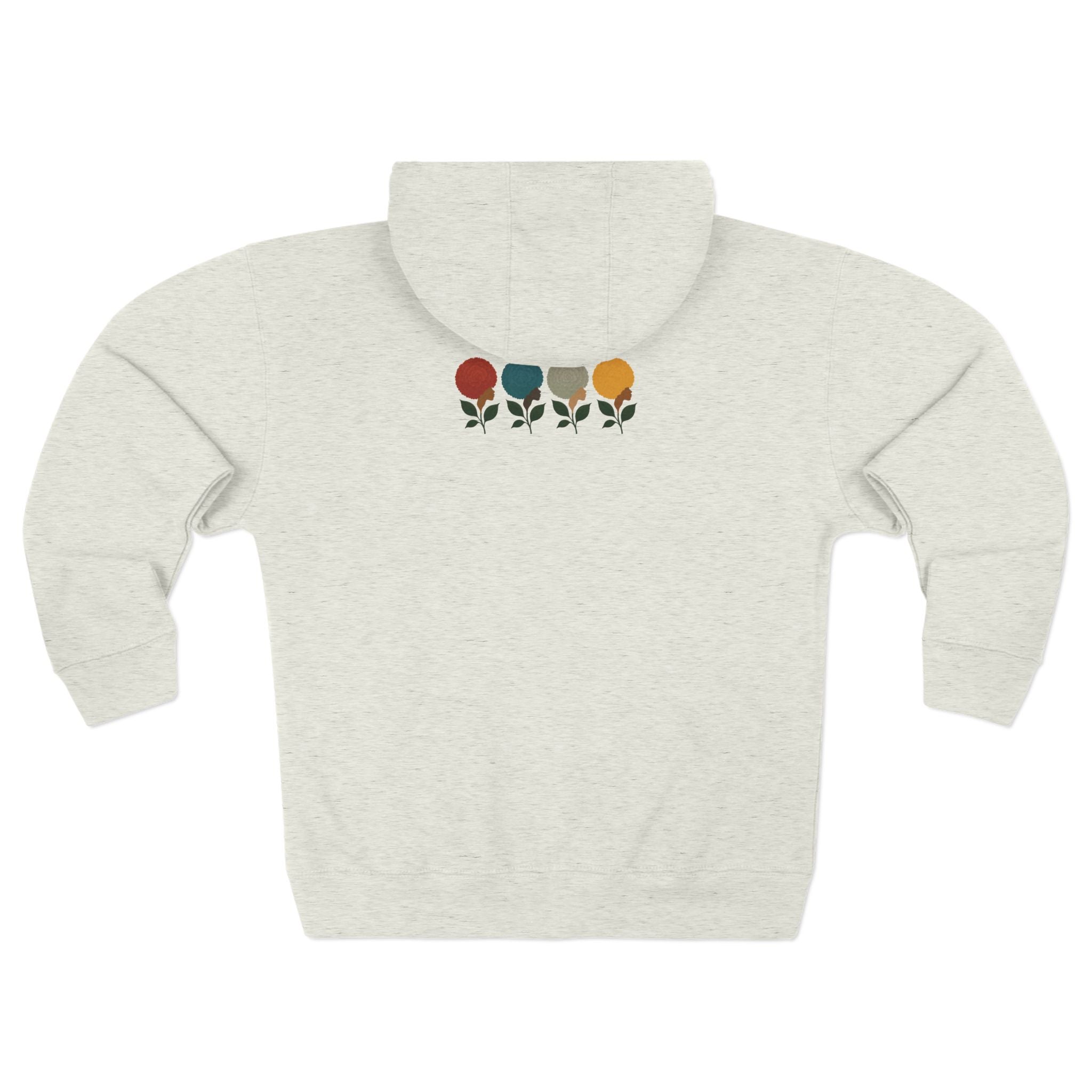 Afro Flowers Unisex Zip Hoodie