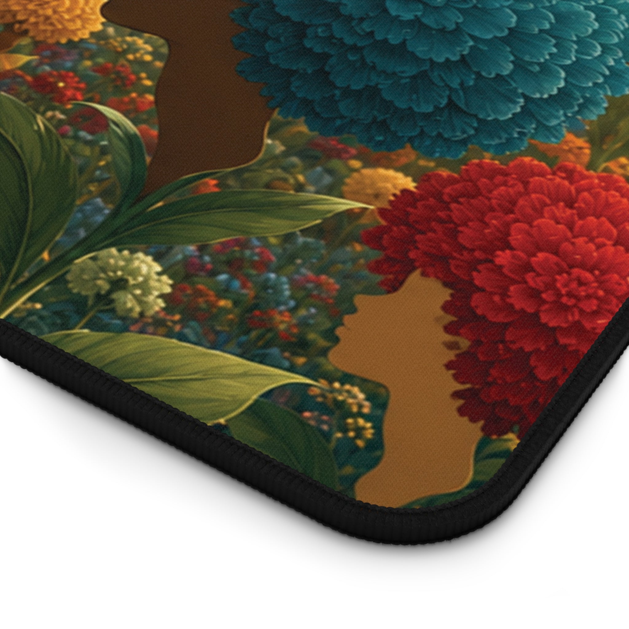 Afro Flowers Mouse and Desk Pad