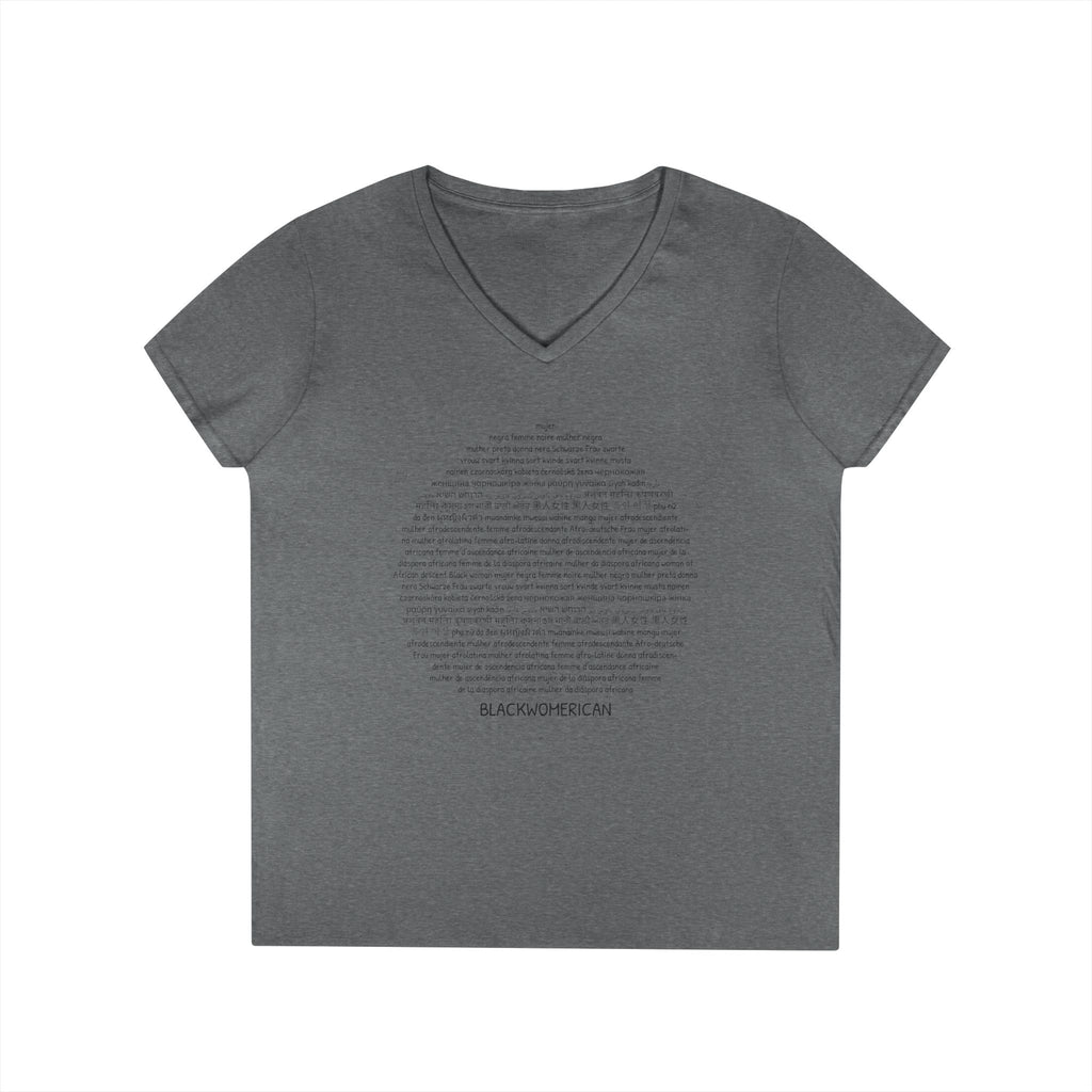 Blackwomerican  Ladies' V-Neck T-Shirt