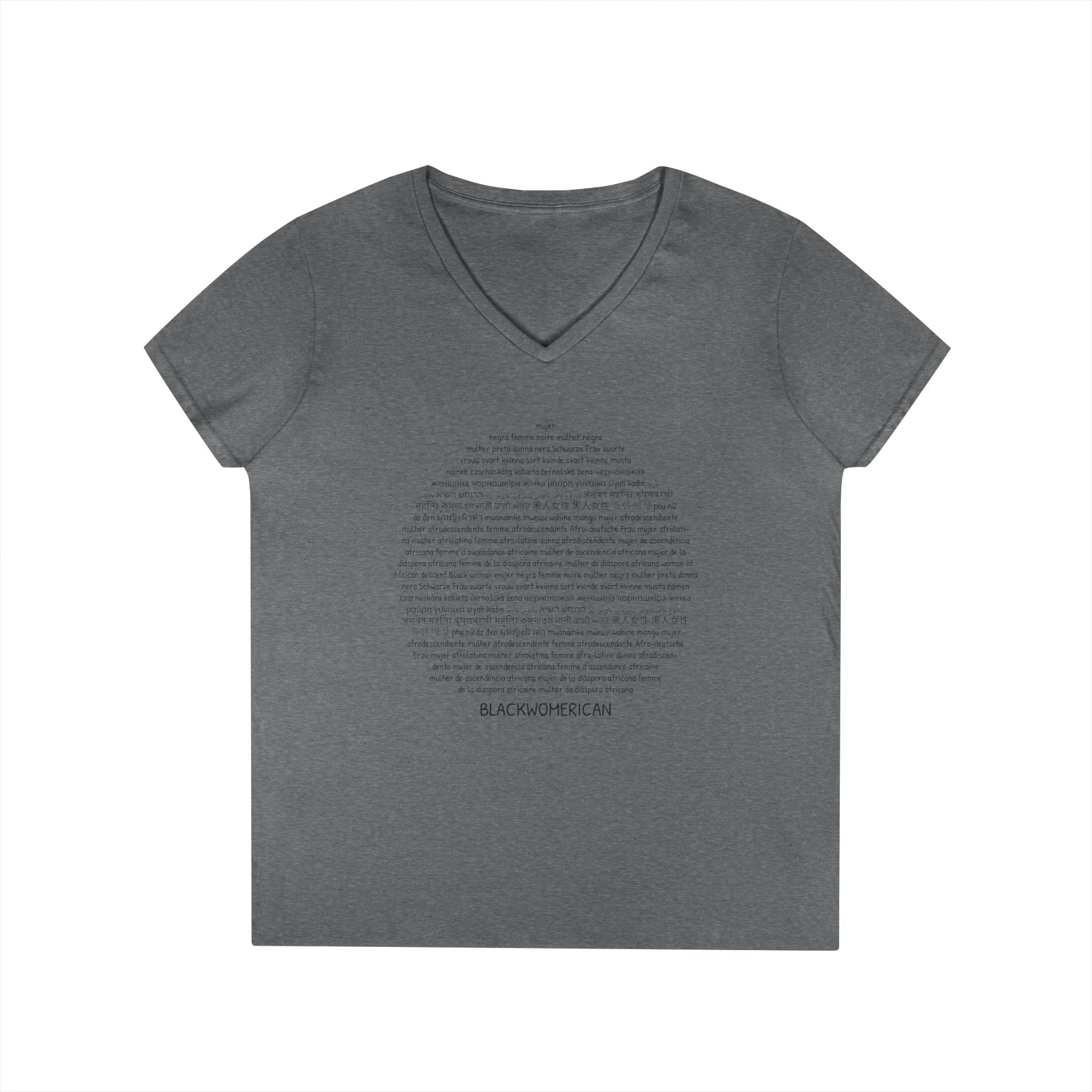 Blackwomerican  Ladies' V-Neck T-Shirt