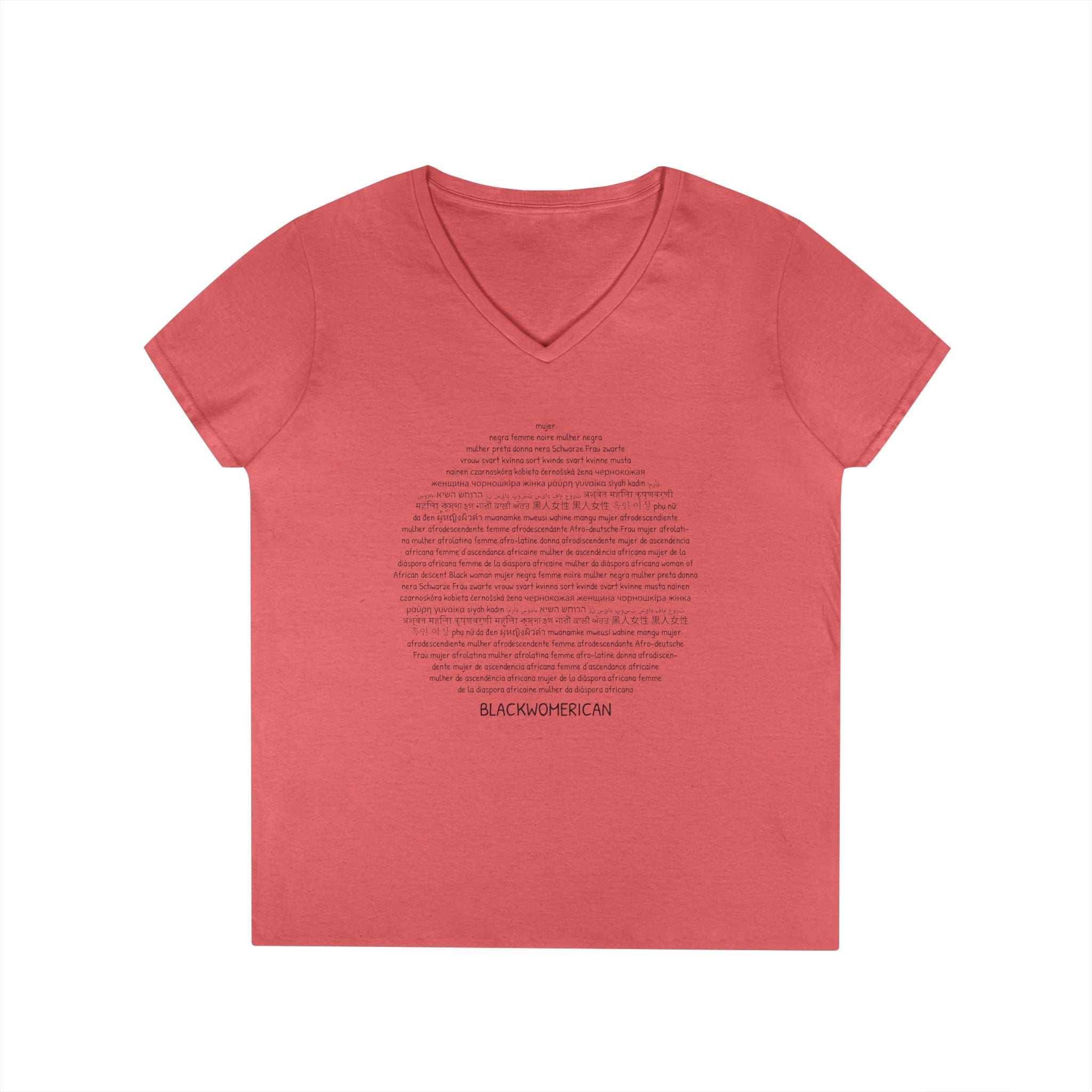 Blackwomerican  Ladies' V-Neck T-Shirt