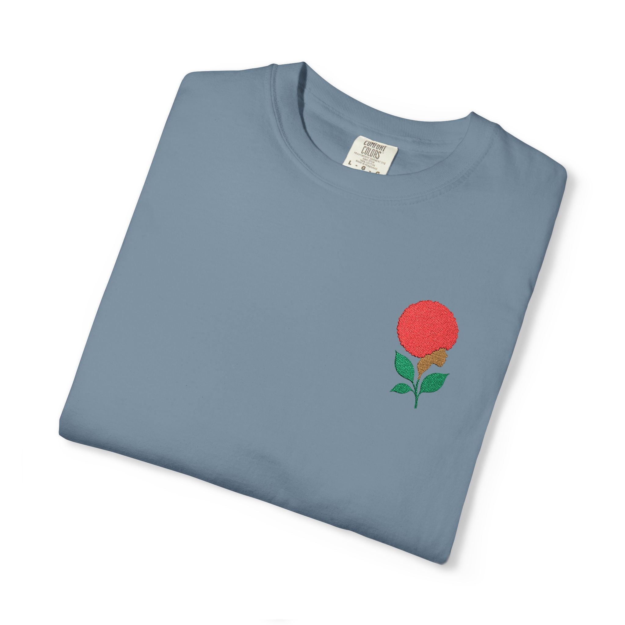 Red Afro Flower - Unisex Garment-Dyed T-shirt