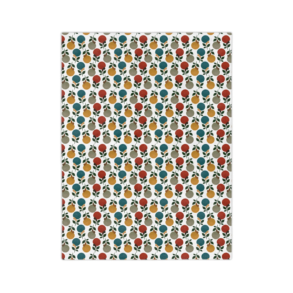 Afro Flower Velveteen Microfiber Blanket