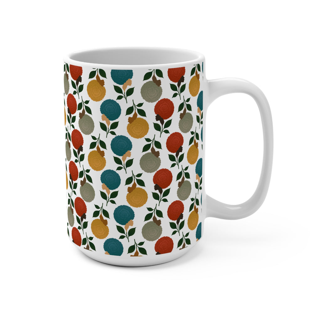 Afro Flowers Mug 15oz