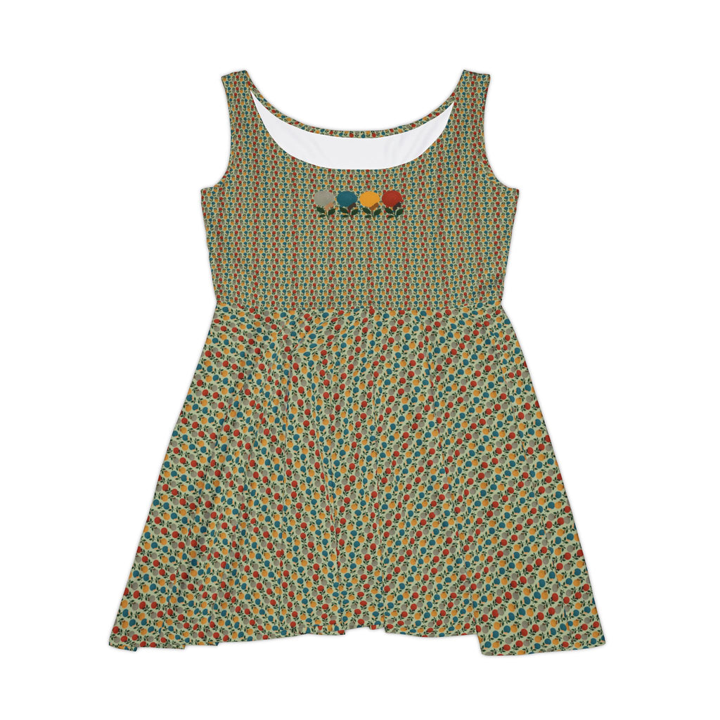 Afro Flowers Women's Skater Dress (AOP)