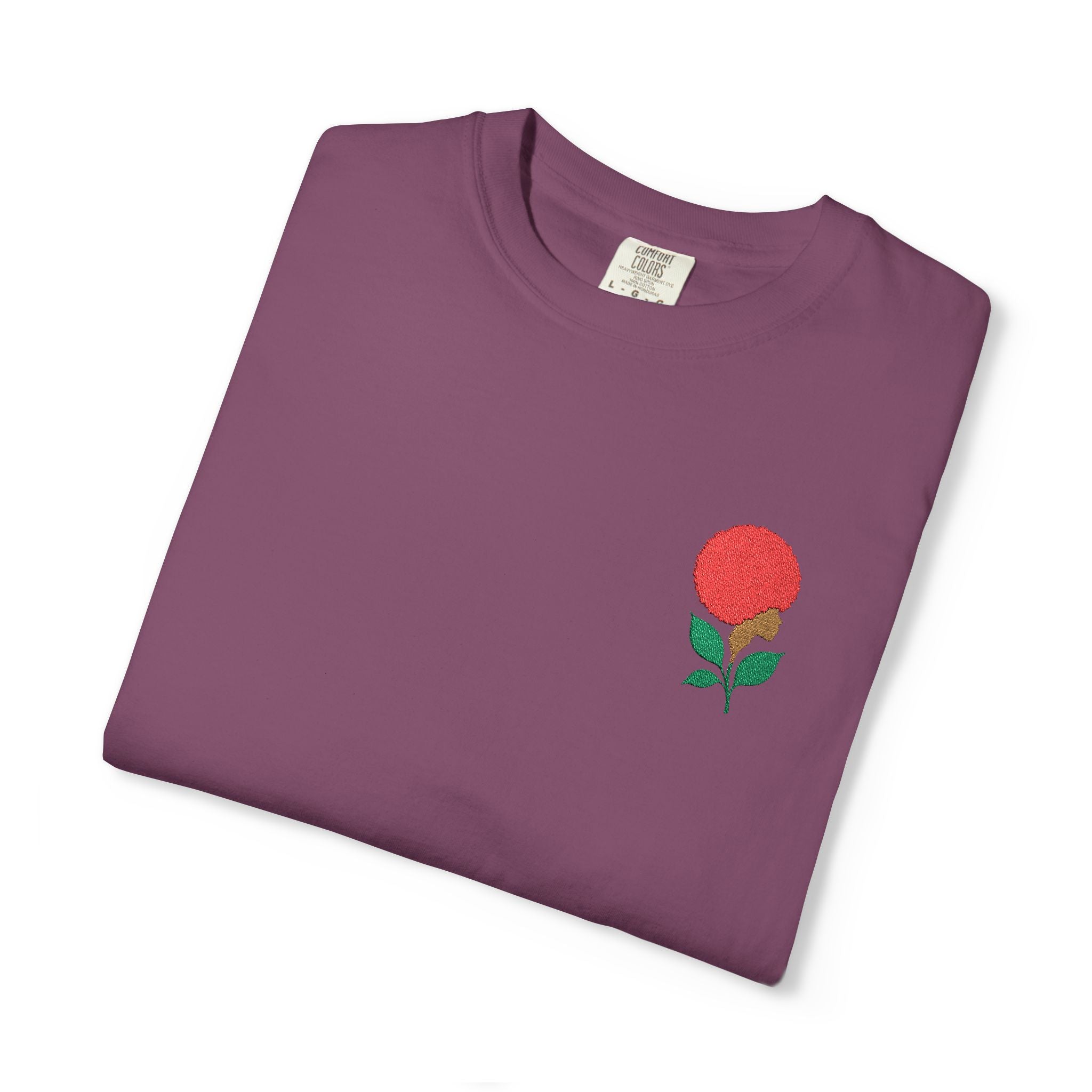 Red Afro Flower - Unisex Garment-Dyed T-shirt