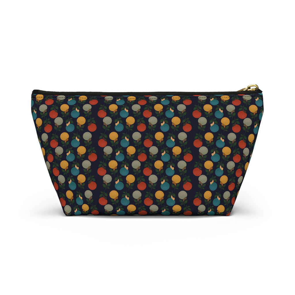 Afro Flowers Accessory Pouch w T-bottom
