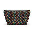 Afro Flowers Accessory Pouch w T-bottom