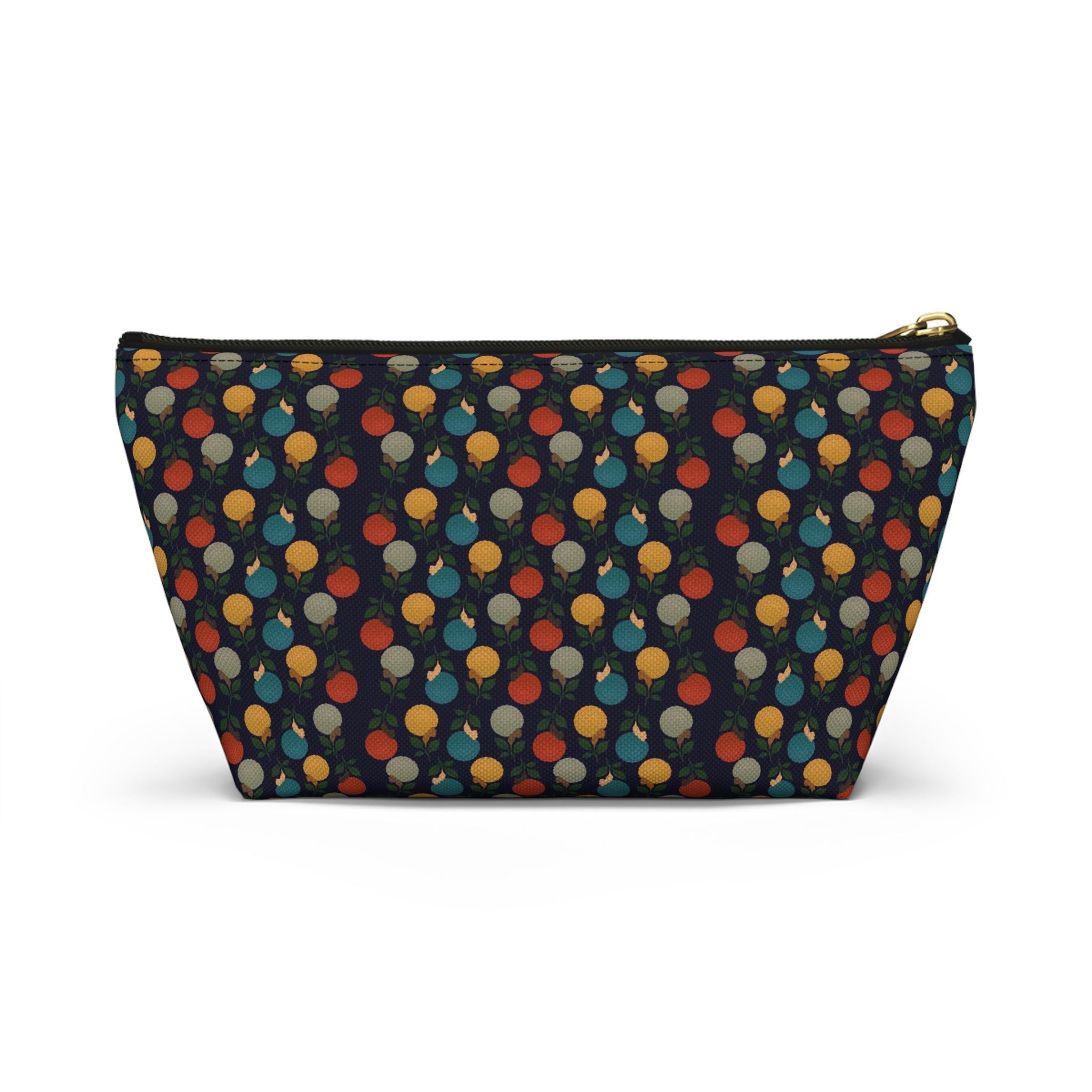 Afro Flowers Accessory Pouch w T-bottom
