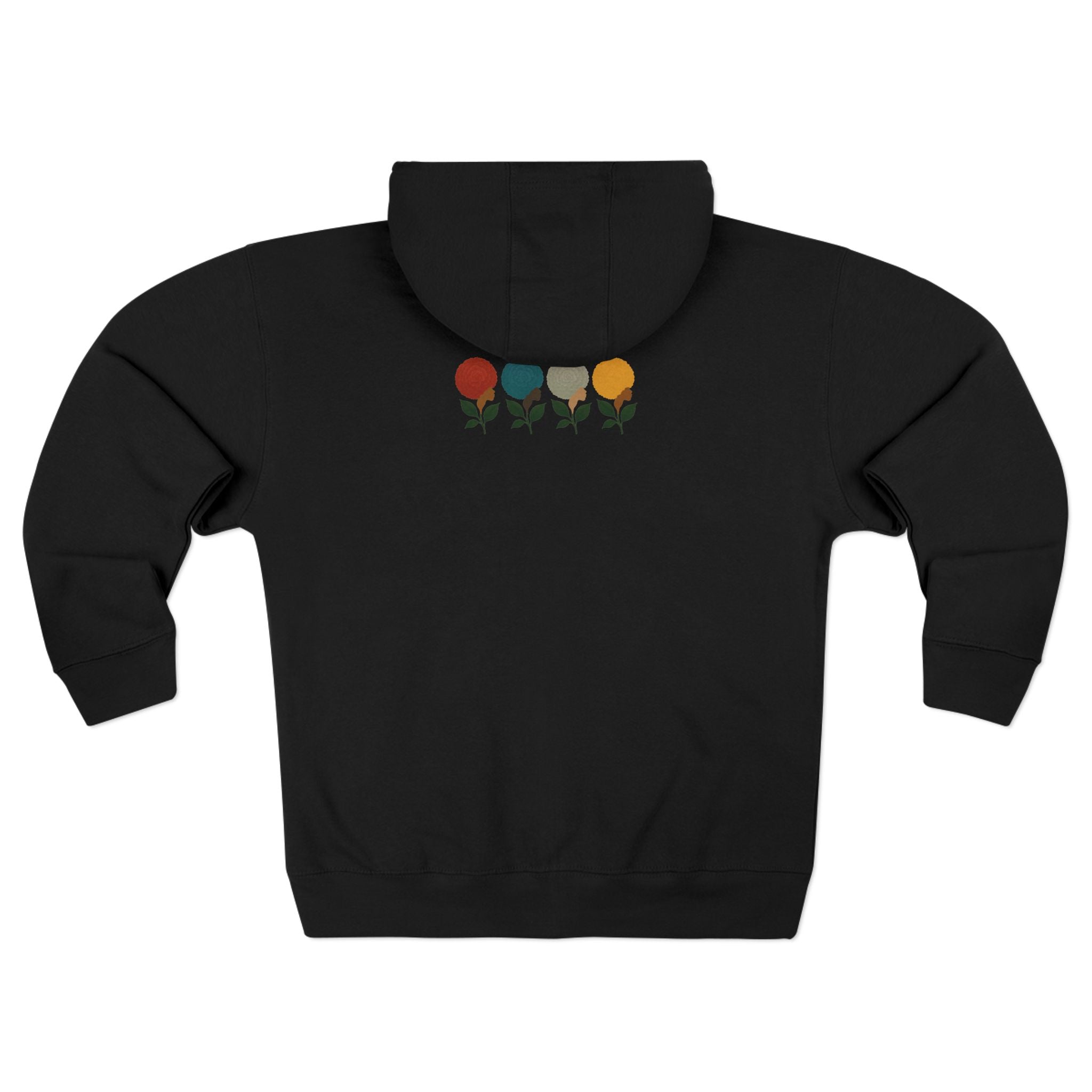 Afro Flowers Unisex Zip Hoodie