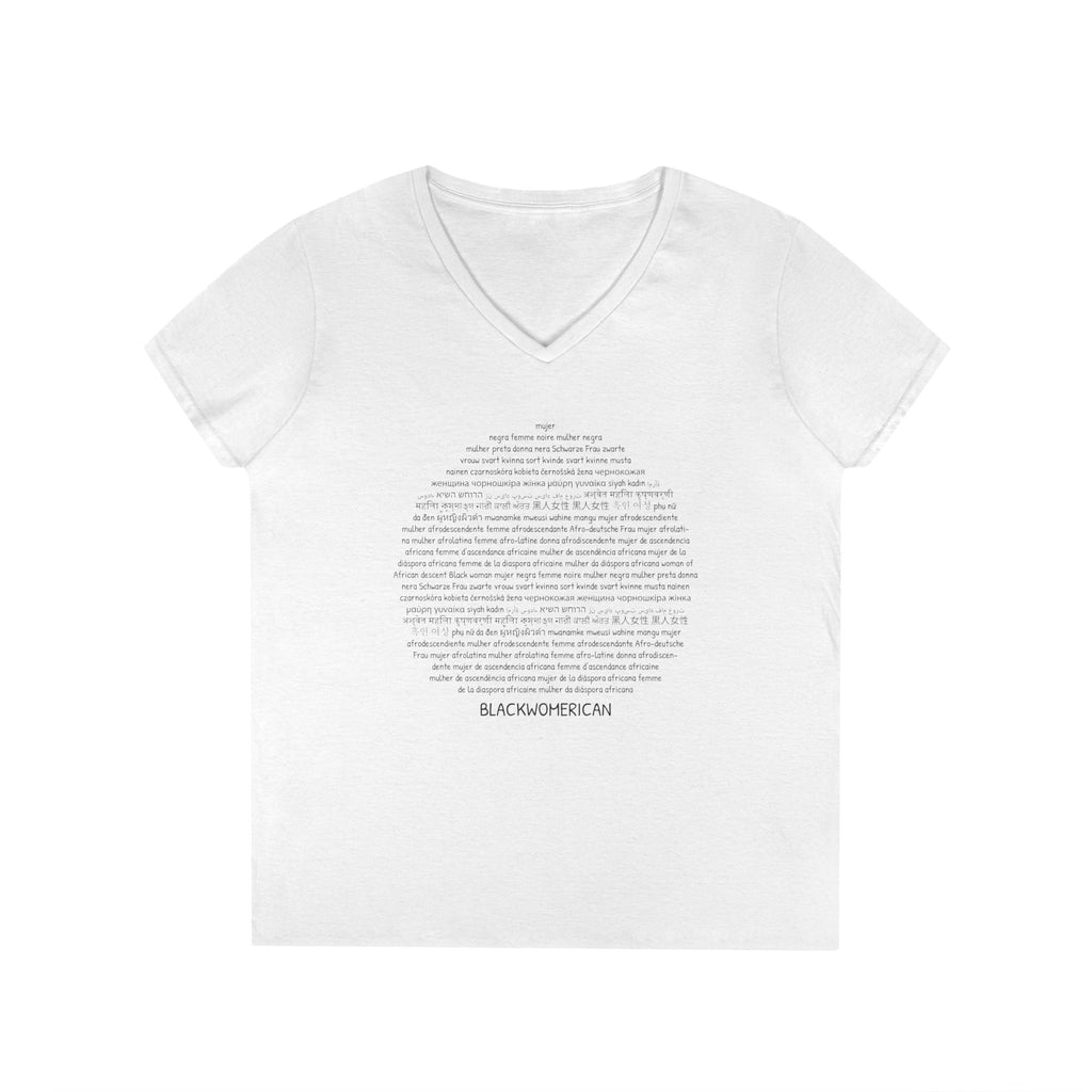 Blackwomerican  Ladies' V-Neck T-Shirt