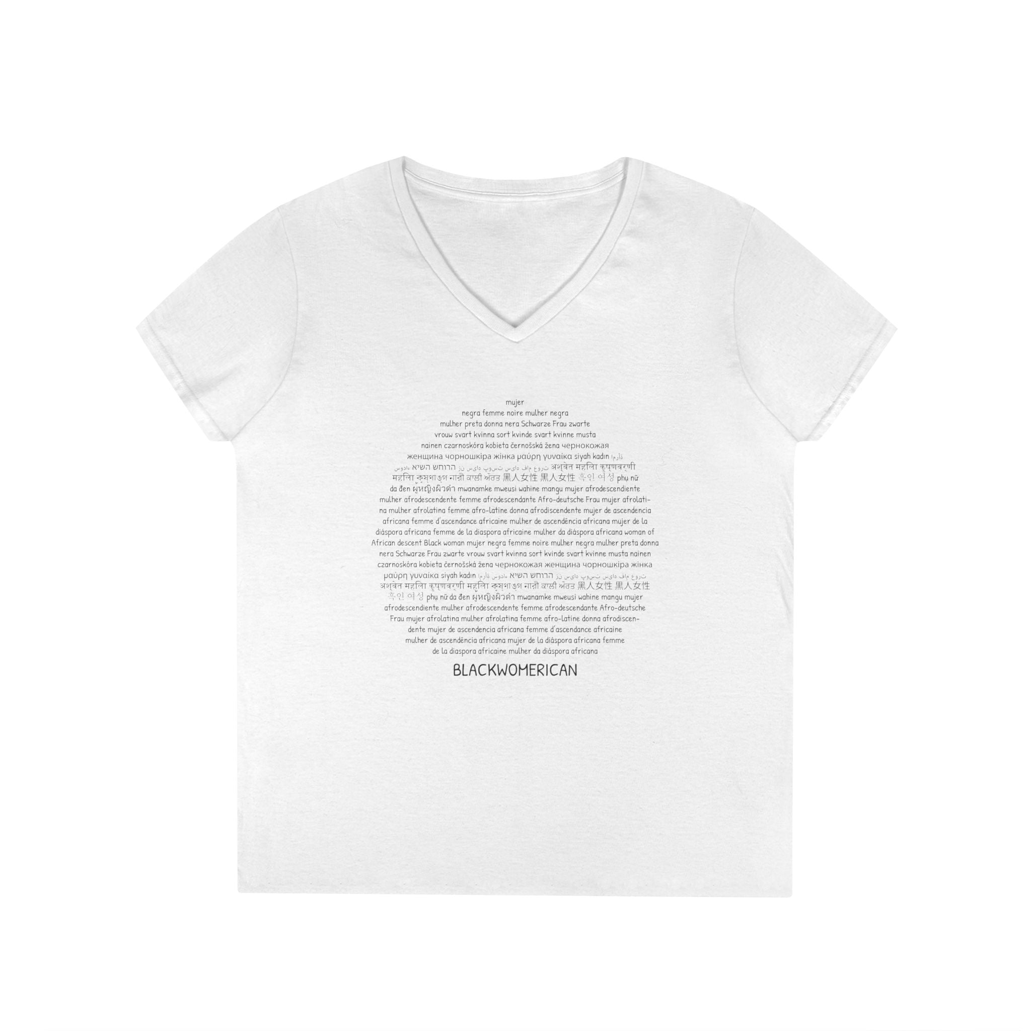 Blackwomerican  Ladies' V-Neck T-Shirt