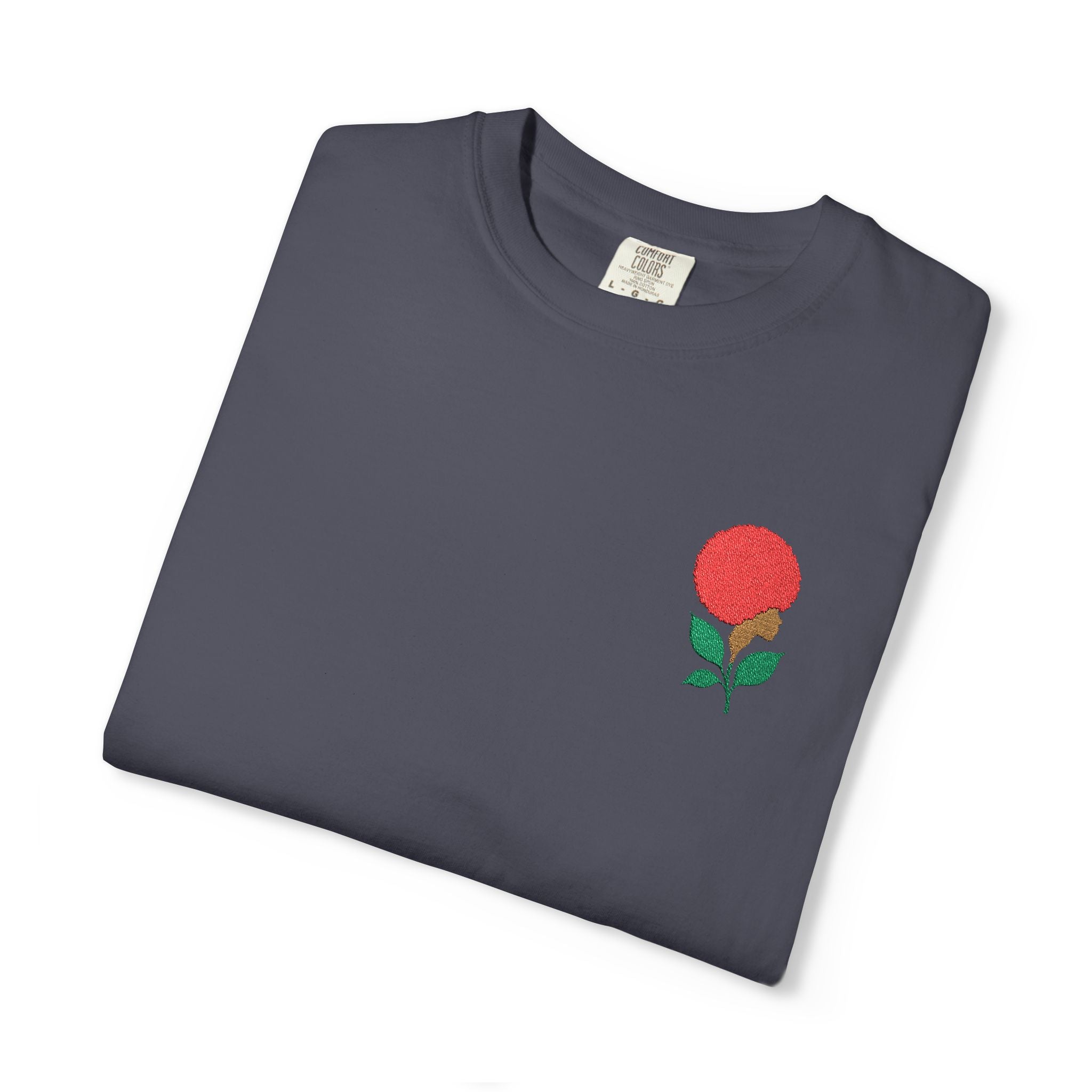Red Afro Flower - Unisex Garment-Dyed T-shirt