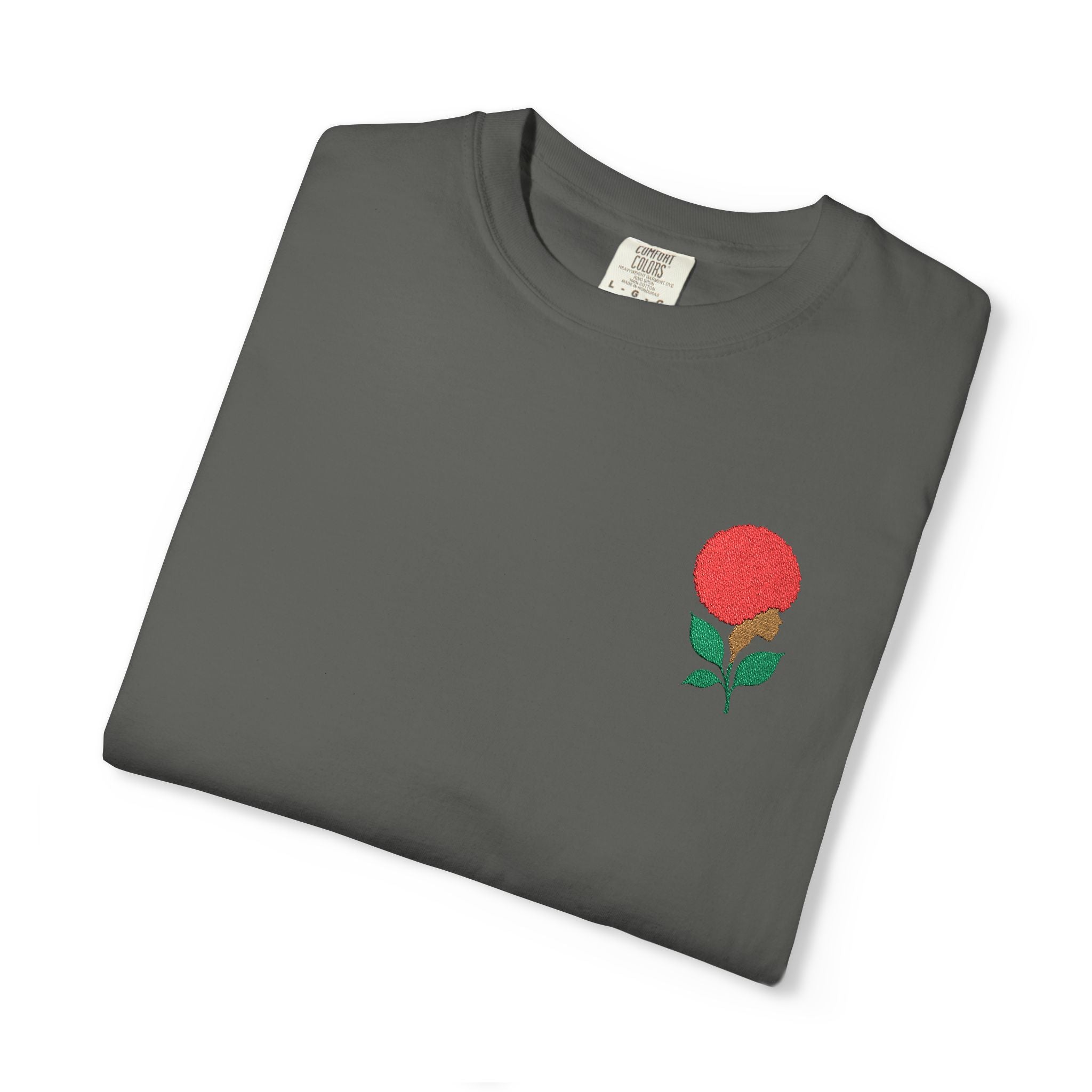 Red Afro Flower - Unisex Garment-Dyed T-shirt