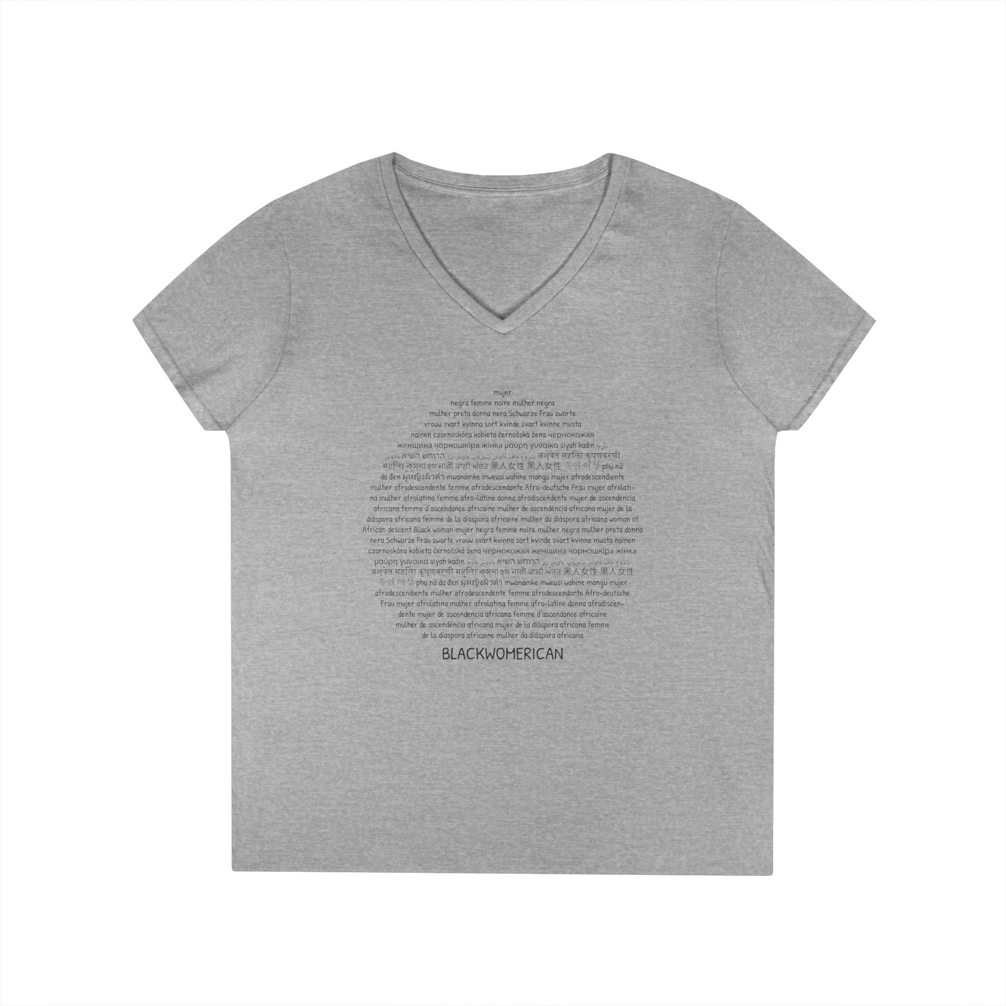 Blackwomerican  Ladies' V-Neck T-Shirt