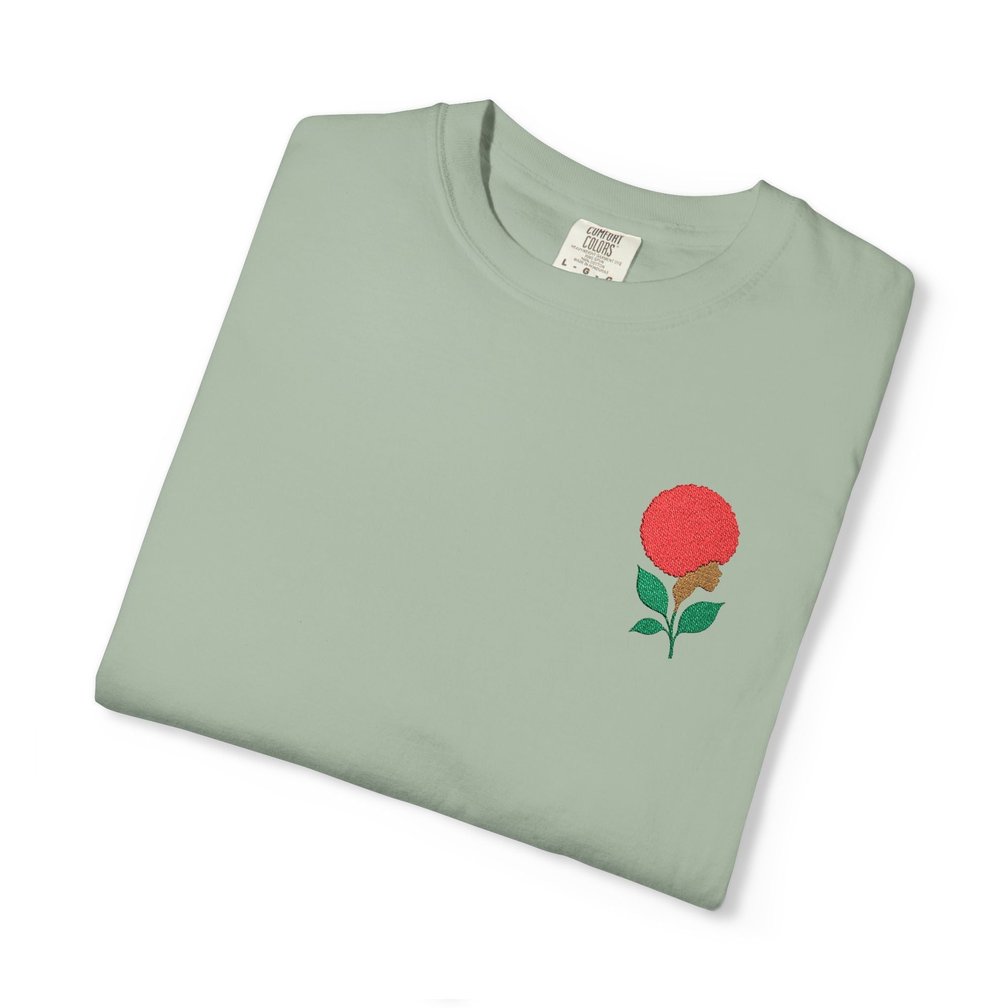 Red Afro Flower - Unisex Garment-Dyed T-shirt