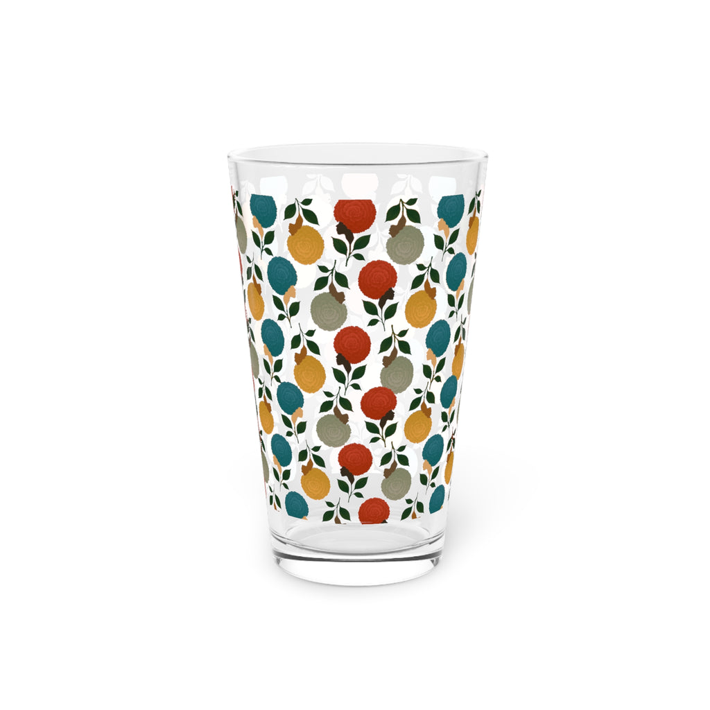 Afro Flowers Pint Glass, 16oz