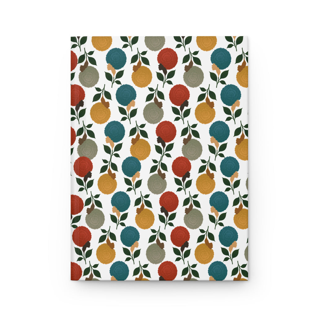 Afro Flowers Hardcover Journal Matte