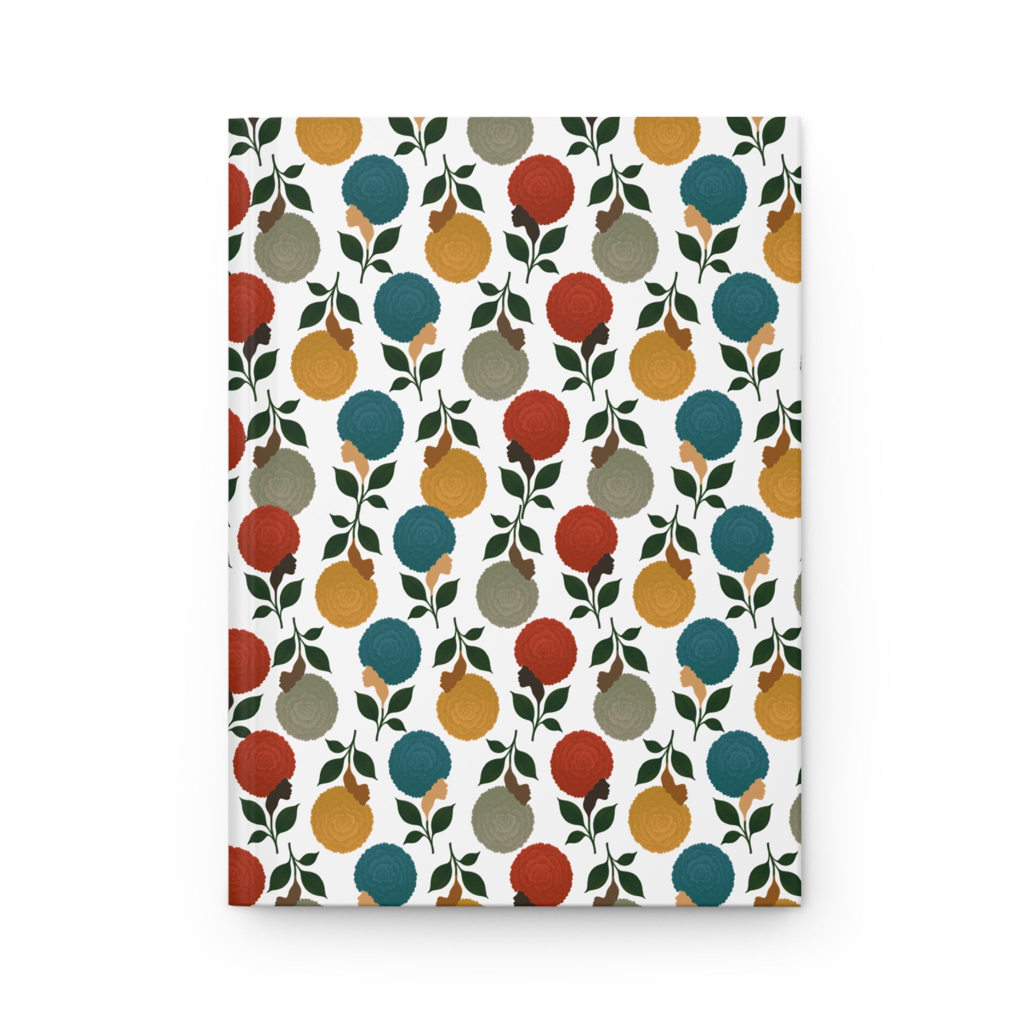 Afro Flowers Hardcover Journal Matte