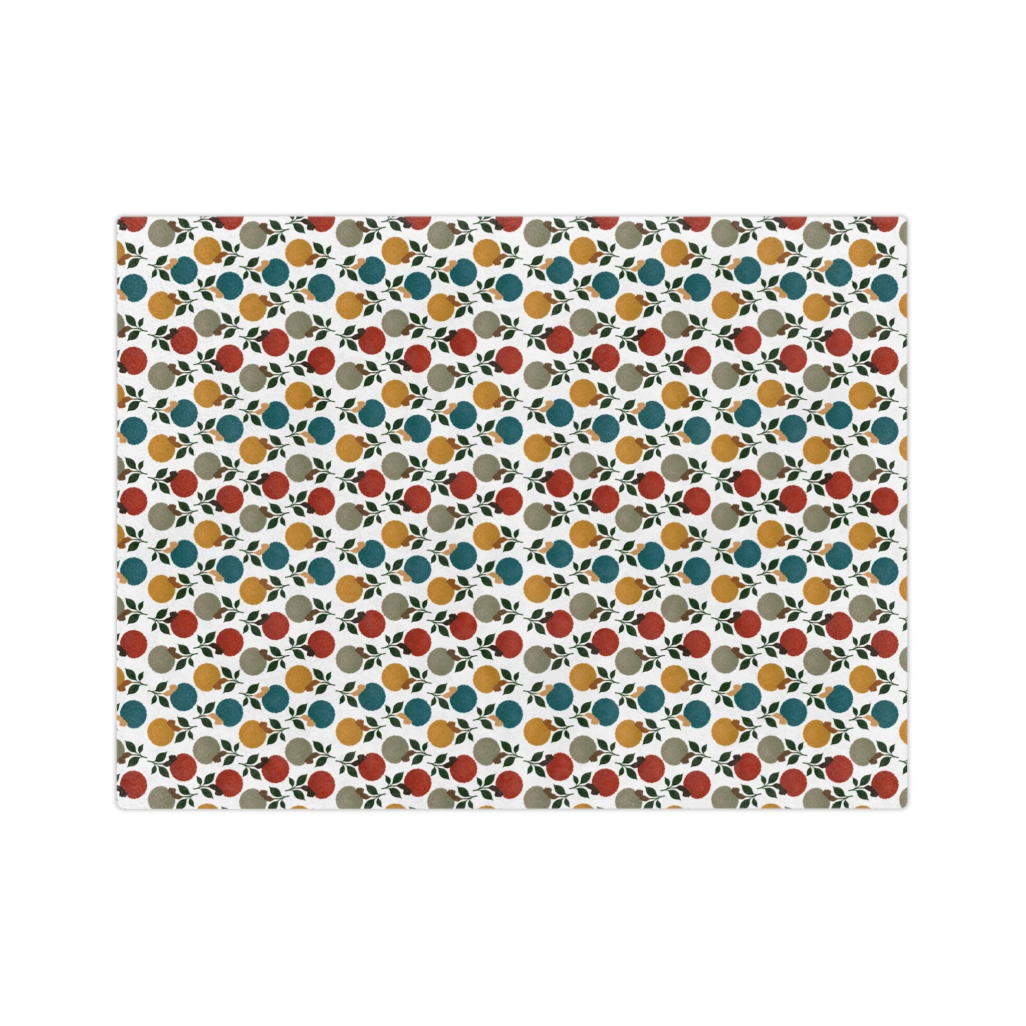 Afro Flower Velveteen Microfiber Blanket