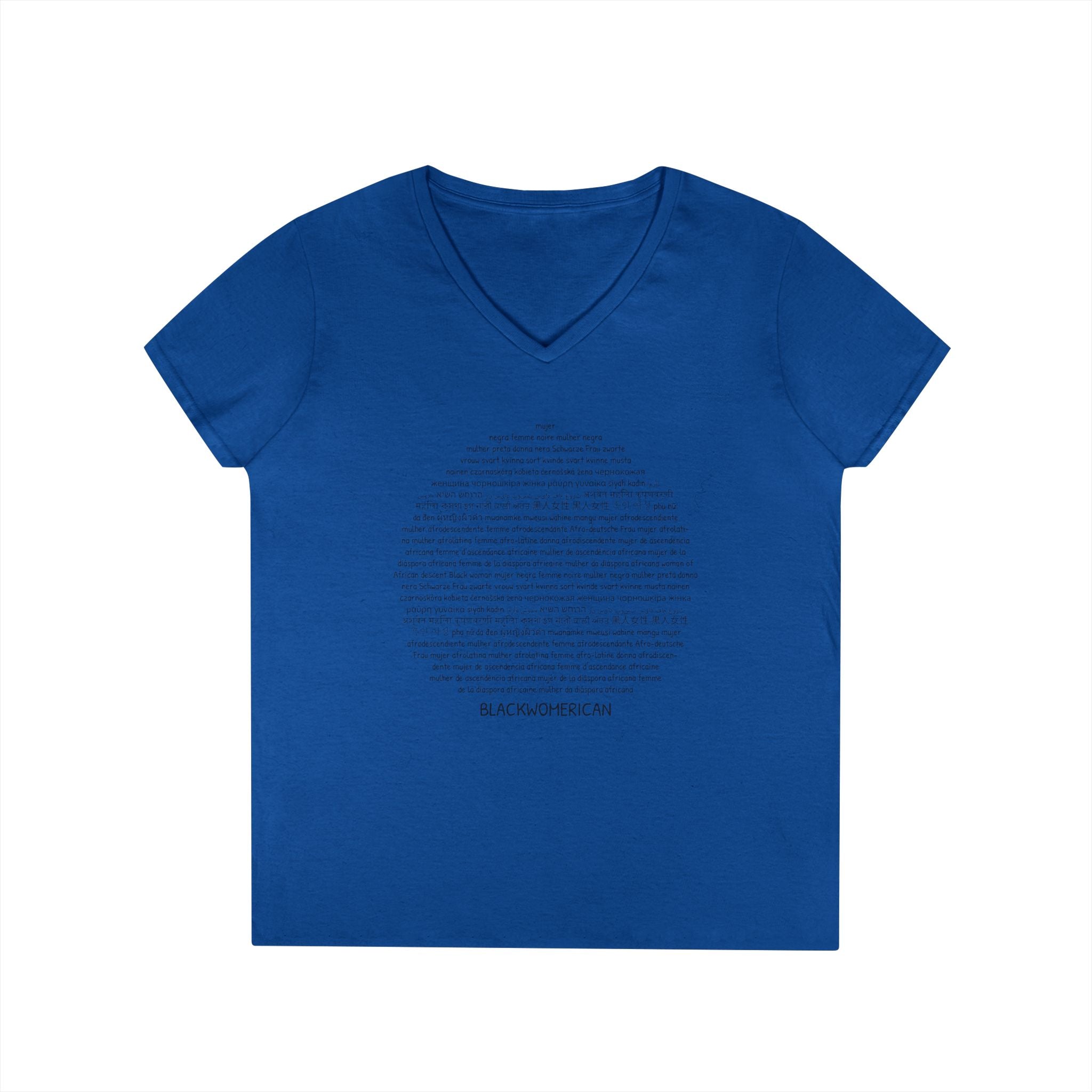 Blackwomerican  Ladies' V-Neck T-Shirt
