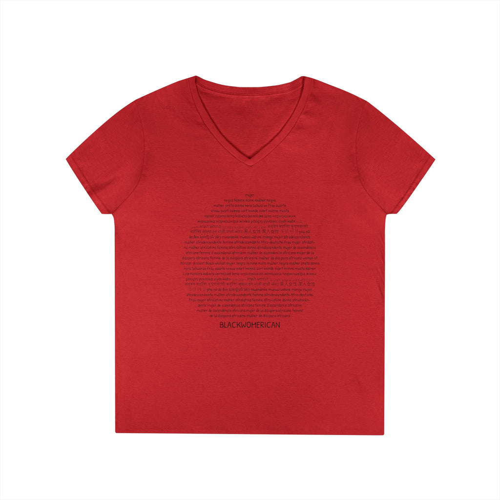 Blackwomerican  Ladies' V-Neck T-Shirt